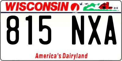 WI license plate 815NXA