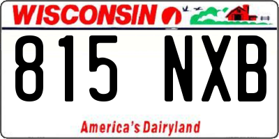 WI license plate 815NXB