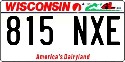 WI license plate 815NXE