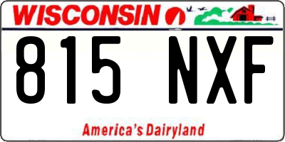 WI license plate 815NXF