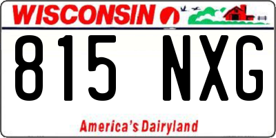 WI license plate 815NXG