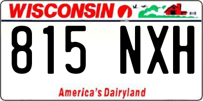 WI license plate 815NXH
