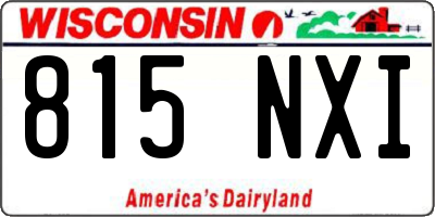 WI license plate 815NXI