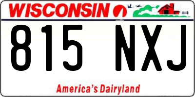 WI license plate 815NXJ