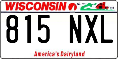 WI license plate 815NXL