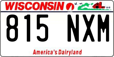 WI license plate 815NXM
