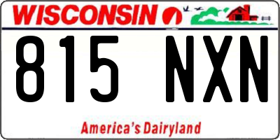 WI license plate 815NXN