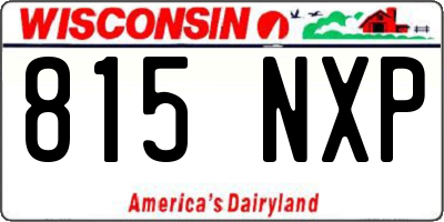 WI license plate 815NXP