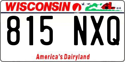 WI license plate 815NXQ