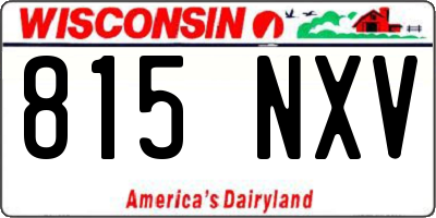 WI license plate 815NXV