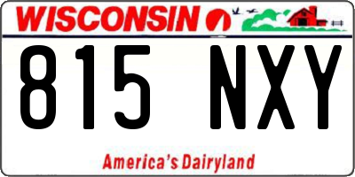 WI license plate 815NXY