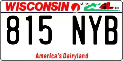 WI license plate 815NYB