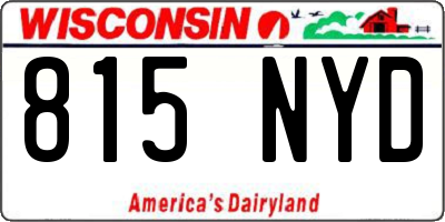 WI license plate 815NYD