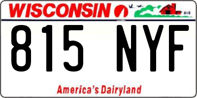WI license plate 815NYF