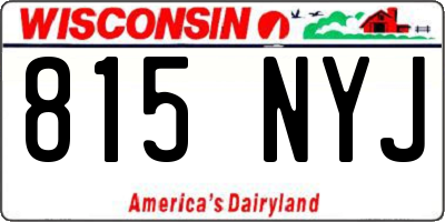 WI license plate 815NYJ