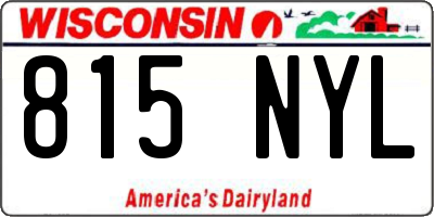 WI license plate 815NYL