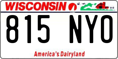 WI license plate 815NYO