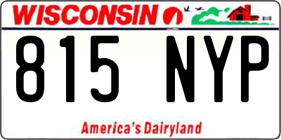 WI license plate 815NYP