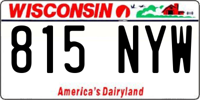 WI license plate 815NYW