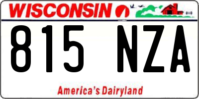WI license plate 815NZA