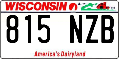 WI license plate 815NZB