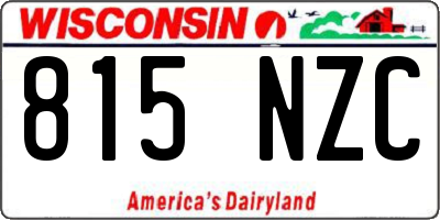 WI license plate 815NZC