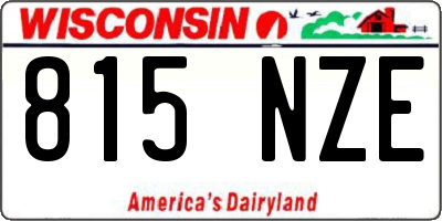 WI license plate 815NZE