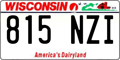 WI license plate 815NZI