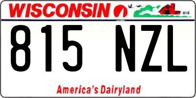 WI license plate 815NZL