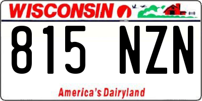 WI license plate 815NZN