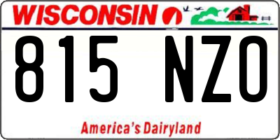 WI license plate 815NZO