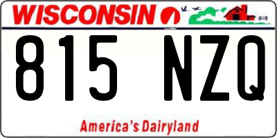 WI license plate 815NZQ
