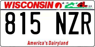 WI license plate 815NZR