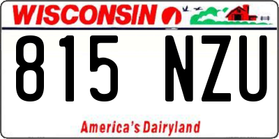 WI license plate 815NZU