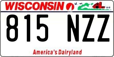 WI license plate 815NZZ