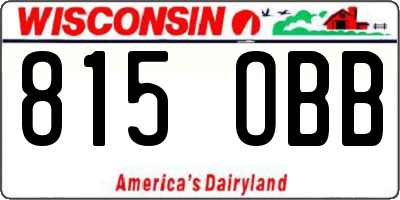 WI license plate 815OBB