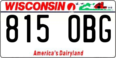 WI license plate 815OBG