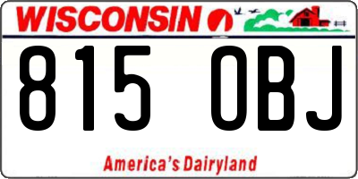 WI license plate 815OBJ