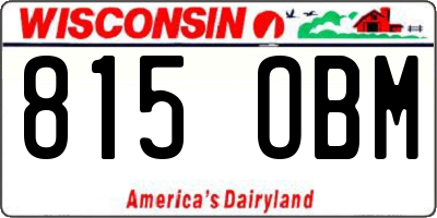 WI license plate 815OBM