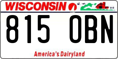WI license plate 815OBN