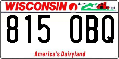 WI license plate 815OBQ