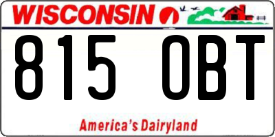 WI license plate 815OBT