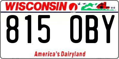 WI license plate 815OBY