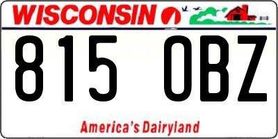 WI license plate 815OBZ