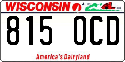 WI license plate 815OCD