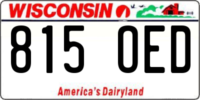 WI license plate 815OED