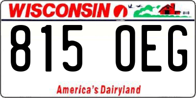 WI license plate 815OEG