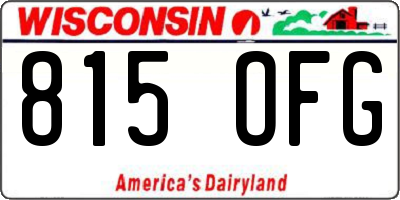 WI license plate 815OFG