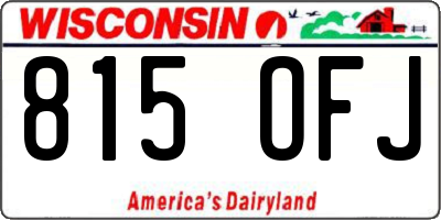 WI license plate 815OFJ