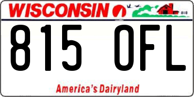 WI license plate 815OFL